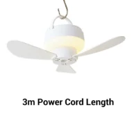 Rechargeable Hanging Fan with LED Night Light - Image 11