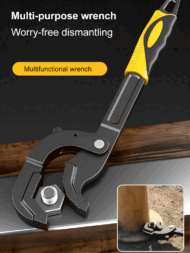 Universal Pointed Tail 3-Sided Self-Locking Ratchet Wrench