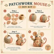 🎁Hot sale🧵Handcrafted Vintage Mouse Plush Sewing Kit - Image 4