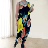 🌸Summer Specials🌸Elegant Soft Sleeveless Floral Flowy Dress - Image 4