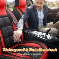 All-Season Full-Coverage Leather Car Seat Cover - Image 3
