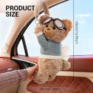 Adorable Bear Plush Car Tissue Holder - Image 9