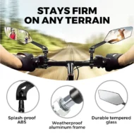 360° Rotatable Adjustable Bicycle Rearview Mirror - Image 6