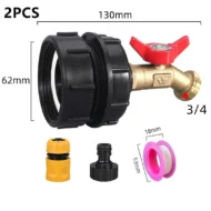 IBC Tote Tank Adapter with Brass Ball Valve - Image 19