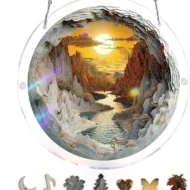 Acrylic Sunset & Sea Jigsaw Puzzle Window Hanging - Image 4