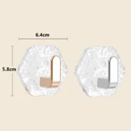 5PCS Punch-Free Ripple Wall Adhesive Hooks - Image 8