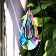 120 mm AB-colored hanging crystal prism suncatcher - Image 7
