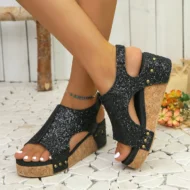 🔥Save 50% off🔥Women's Leather Platform Wedge Orthopedic Sandals - Image 2