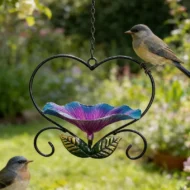 🐦 50% OFF NOW! 💖 Heart-Shaped Bird Feeder – Floral Design, Hanging, Rust-Resistant & Perfect for Backyard or Balcony 🏡 - Image 11