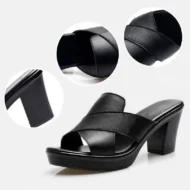 Women's Platform Slip on Chunky High Heel Sandals🌸 - Image 6