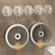 5PCS Punch-Free Ripple Wall Adhesive Hooks - Image 3