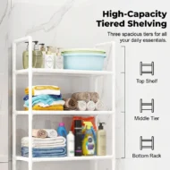 No-Drill Bathroom & Laundry Organizer Shelf - Image 5