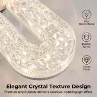 Crystal-Effect LED 5-Blade LED Fan Light - Image 2