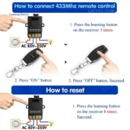 Wireless Remote Control Switch & Receiver Kit, No Wiring - Image 7