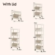 Multi-Tier Rolling Storage Cart for Narrow Spaces - Image 12
