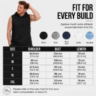 🔥 Sleeveless Hooded Sports Top💧 Moisture-wicking · Quick-drying and friction-resistant🧢 Hooded for sun protection and wind resistance · 🏋️ Perfect for weightlifting, running, or casual wear - Image 5