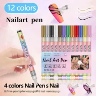 12-Color Professional Nail Art Pen Set - Image 14