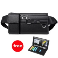 Men's Portable Business-Style Leather Waist Bag - Image 5