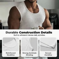 Men's Ribbed Knit Slim Fit Tank Top - Image 8