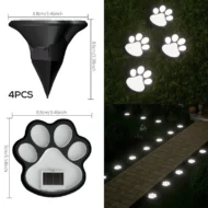 Solar Paw Print Garden Lights - Image 9