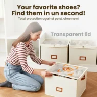 📢📢50% OFF !!!⏰ Fabric Shoe Organizer Storage Box👟– Foldable Design, Large Capacity, Dustproof & Breathable, Space-Saving for Closet & Bedroom 🧺 - Image 2