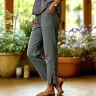 Summer Breathable Cropped Trousers with Pockets - Image 14