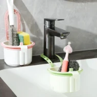 Plastic Kitchen Suction Cup Sink Drain Basket - Image 7