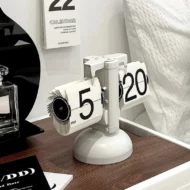 🔥 Hot Sale 50% OFF 🌟Modern Digital Mechanical Retro Flip Down Clock wіth Internal Gear Operated - Image 3