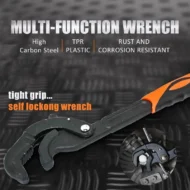Multifunctional 12-inch Large Opening Universal Adjustable Wrench