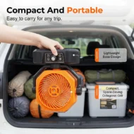 Solar Portable Misting Camping Fan with Remote - Image 8