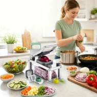 Multifunctional 9-Blade Food Chopper with Storage Container
