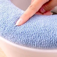 Washable Universal Soft Warm Knitted Toilet Seat Cover with Handle - Image 5