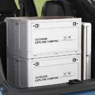 Collapsible Camping Storage Box with Wooden Lid - Image 11