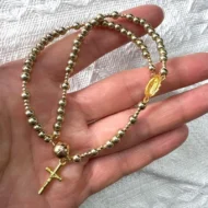 Double-Wrap Rosary Beaded Bracelet - Image 5