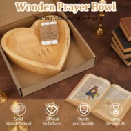 💖🎁2026 Mother's Day Gifts 50% Off--🎁Heart-shaped wooden bowl for prayer - Image 5