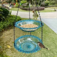 💞50K+ SOLD!🐦🌧️Vintage-Style Bird Feeder with Bath – Hangs anywhere, easy to fill. Attracts robins & blue tits. Perfect for nature lovers. 🏡✨ - Image 5