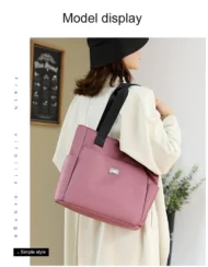 Large Capacity Waterproof Multi Pocket Nylon Shoulder Bag - Image 3