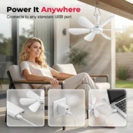 💥Hot Sales-49% OFF🔥Portable USB Ceiling Fan with 6 Blades - Image 2