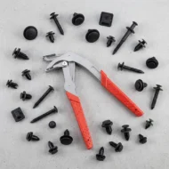 Car Clip Pliers & Trim Removal Tool, Spring-Loaded Fastener Rivet Remover for Auto Door Panels - Image 2