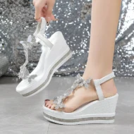 Glitter Butterfly Embellished Open Toe Sandals - Image 7