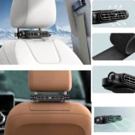 USB Car Headrest Cooling Fan with 3 Speeds - Image 2
