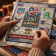 🎁Hot sale🧵USA 250th Anniversary Commemorative Cross Stitch Kit - Image 7