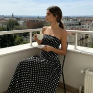 ✨ Women's Polka Dot Strapless Dress - Elegant Vacation Essential! ✨ - Image 14