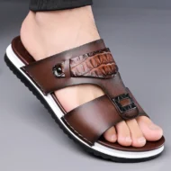 📢📢50% OFF !! ⏰Men's Faux Leather Slip-On Sandals - Image 6