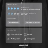 🧥Wide-Brim Hood💧Short Oversized Rain Jacket With Bubble Hem,Adjustable Cuffs - Image 9