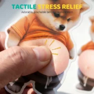 💞50K+ SOLD! 🔥🔥50% OFF!🎁🎁3D Cute Shiba Inu Self-Adhesive Door Stopper & Stress Ball - Image 8