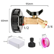 IBC Tote Tank Adapter with Brass Ball Valve - Image 12