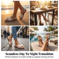 Stylish Pearl Ankle Strap Sandals - Image 7