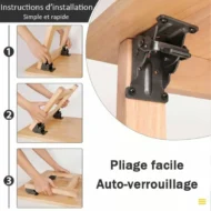 ⏳Limited 50% Discount🎁Heavy Duty Folding Table Leg Brackets with Self-Locking Hinges - Image 6