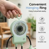 Flexible Robot Desk Fan with LED Light - Image 13